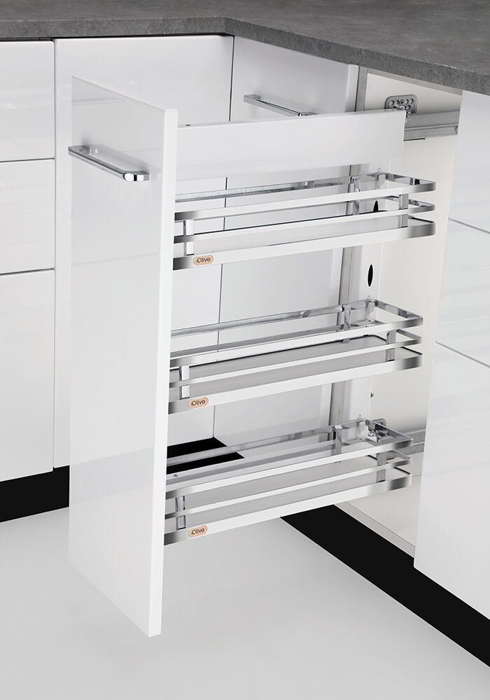 Platinum Single Pullout - Silver Strip