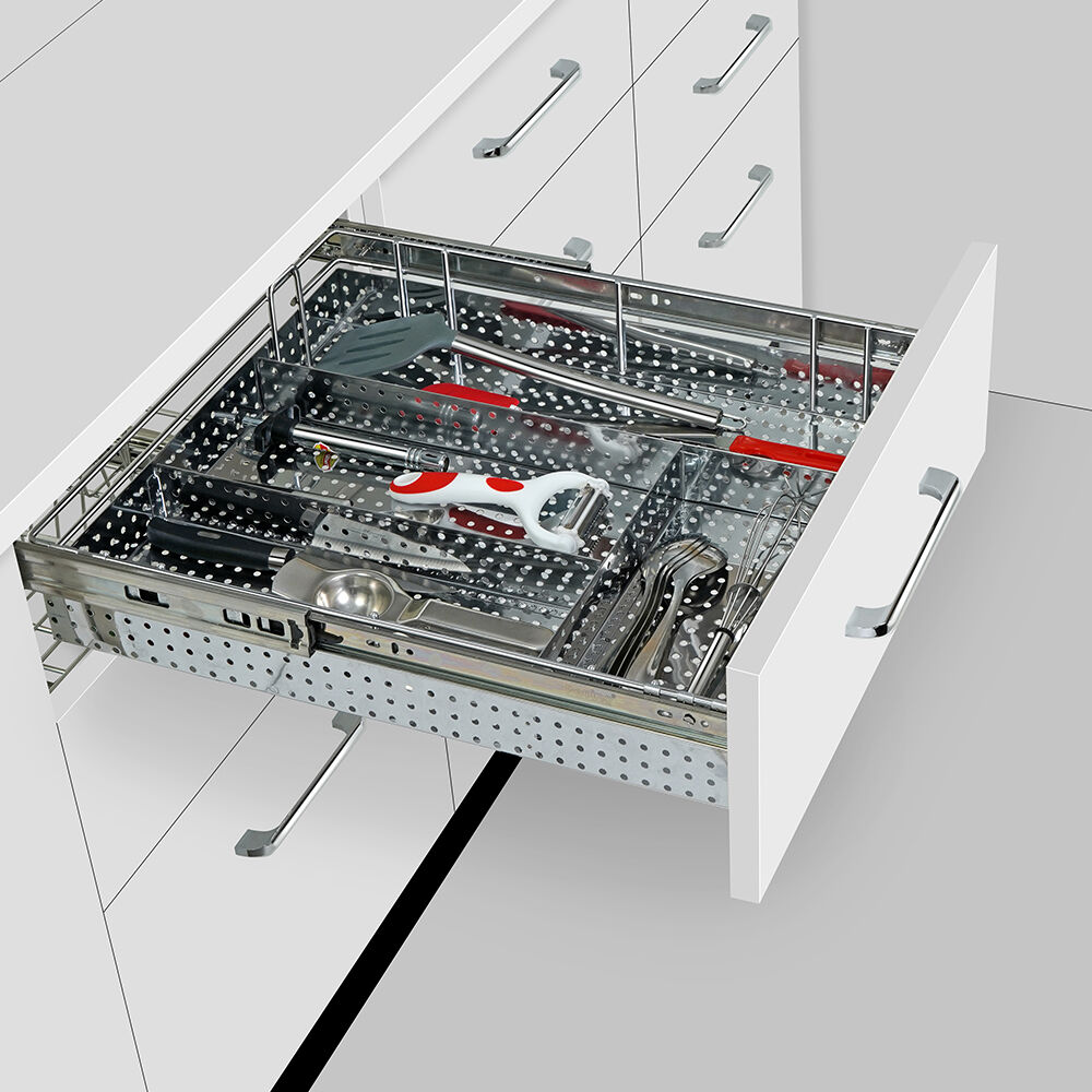 Silver PERFORATED CUTLERY BASKET