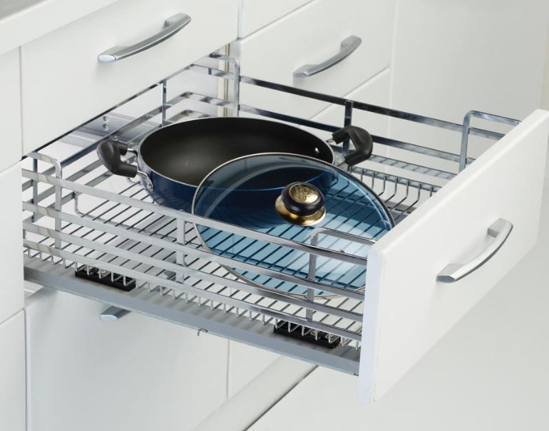 Stainless Steel Kitchen Accessories & Storage Solutions for Modern Modular Kitchens